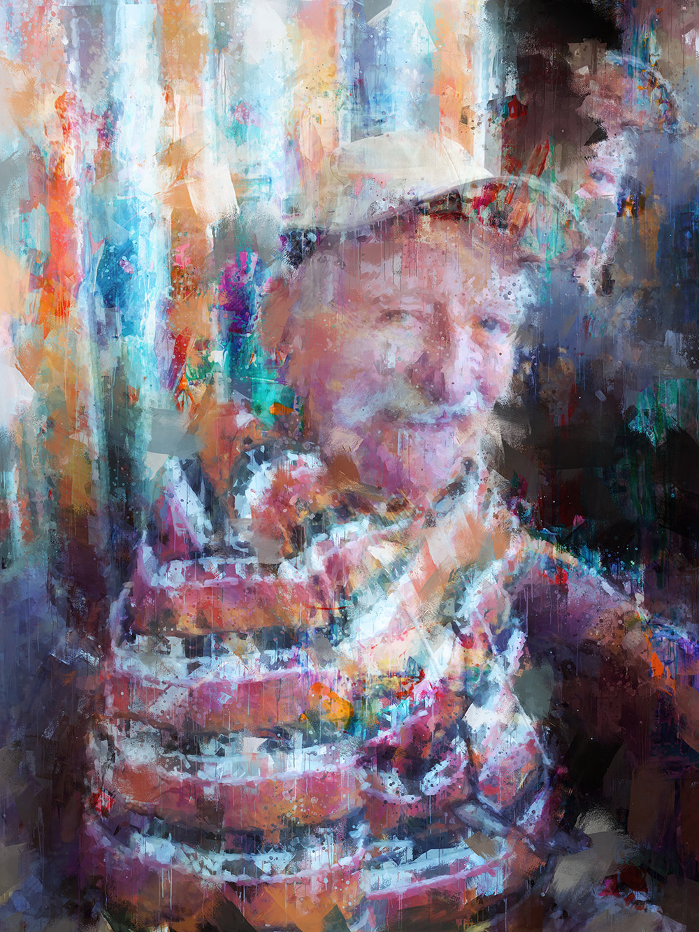 Portrait of D. Oil Slick Digital Art Commission