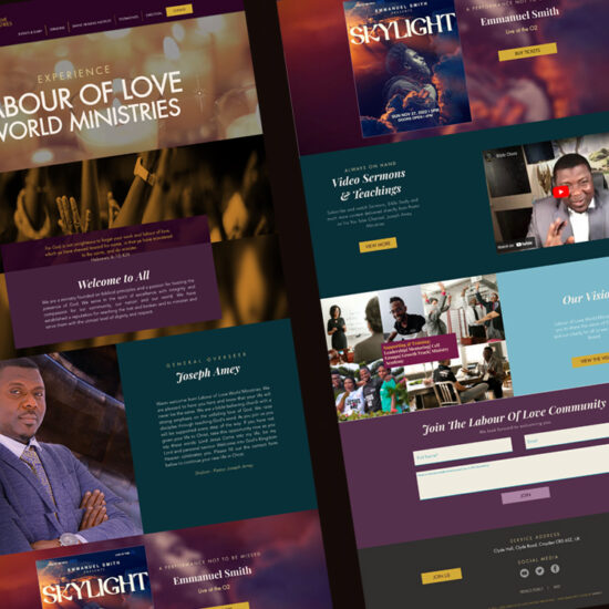 UI design for Pentecostal Church